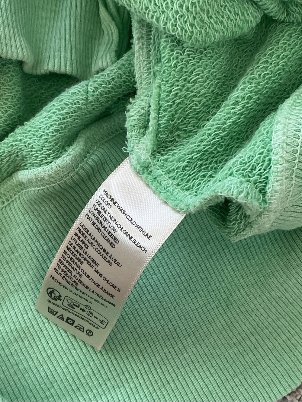 We the Free by Free People Cropped Camden Sweatshirt ~ Green - Picture 8 of 10